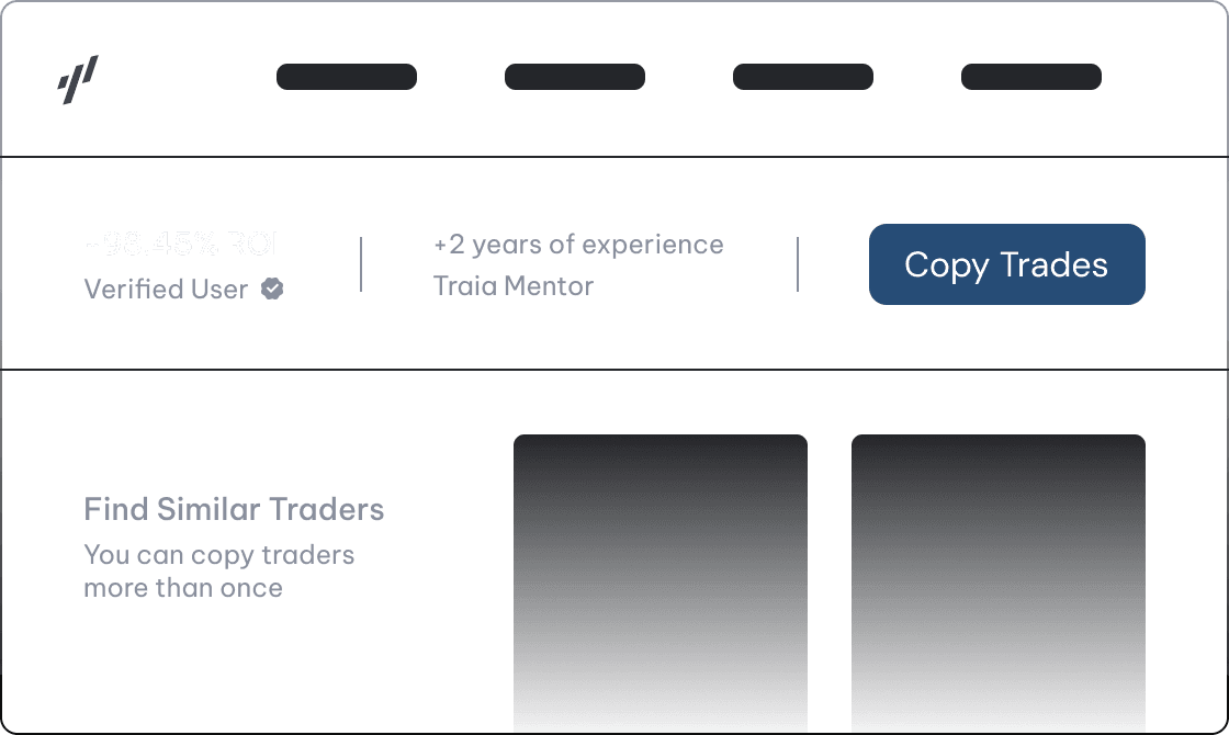 Forex copy trading dashboard showing verified trader profiles and performance stats